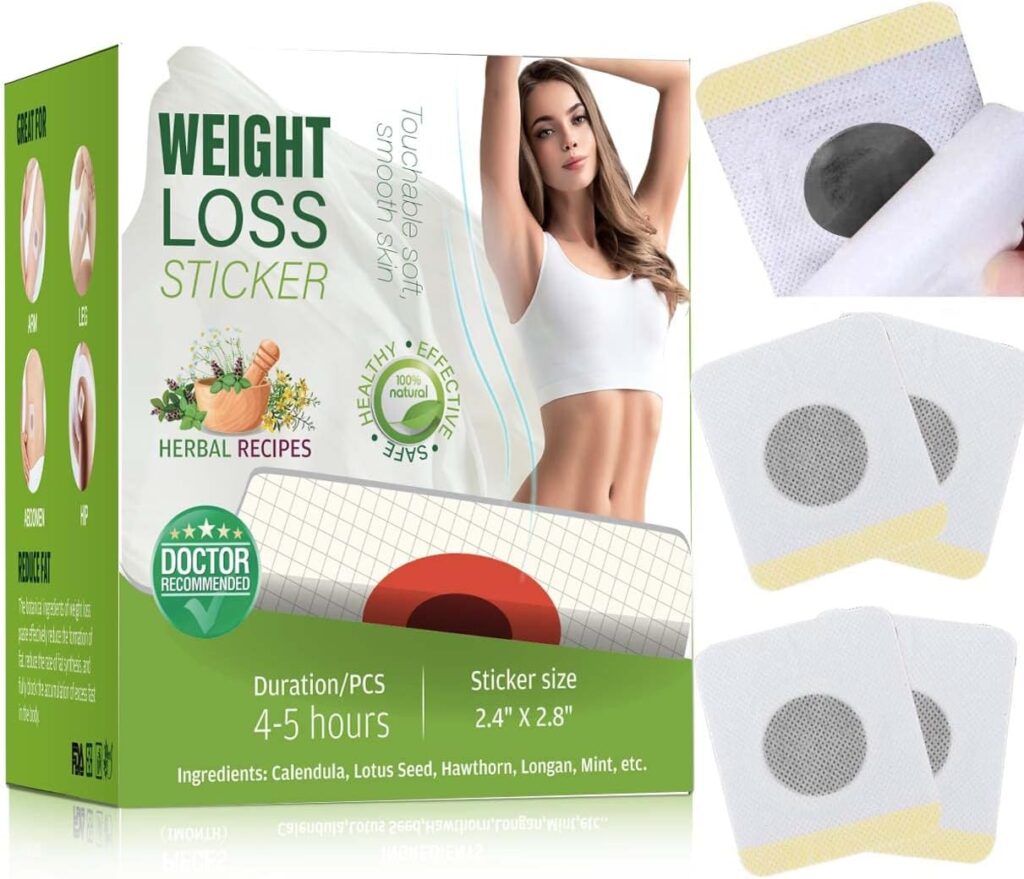 Chinoxia 120Pcs Weight Loss Patches, Herbal Belly Slimming Detox Patch for Fat Burning, Appetite Suppressant for Weight Loss, 0.1 kilograms