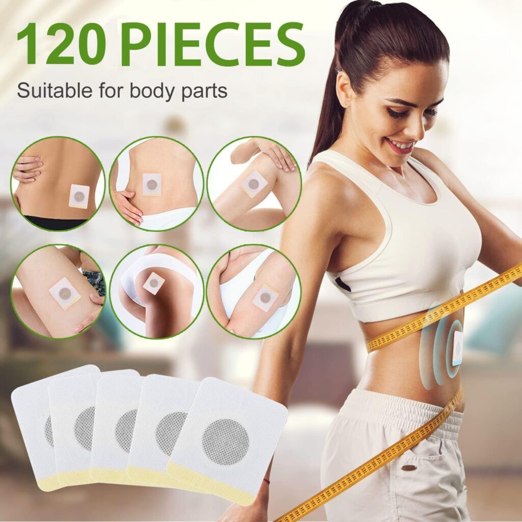 Chinoxia 120Pcs Weight Loss Patches, Herbal Belly Slimming Detox Patch for Fat Burning, Appetite Suppressant for Weight Loss, 0.1 kilograms