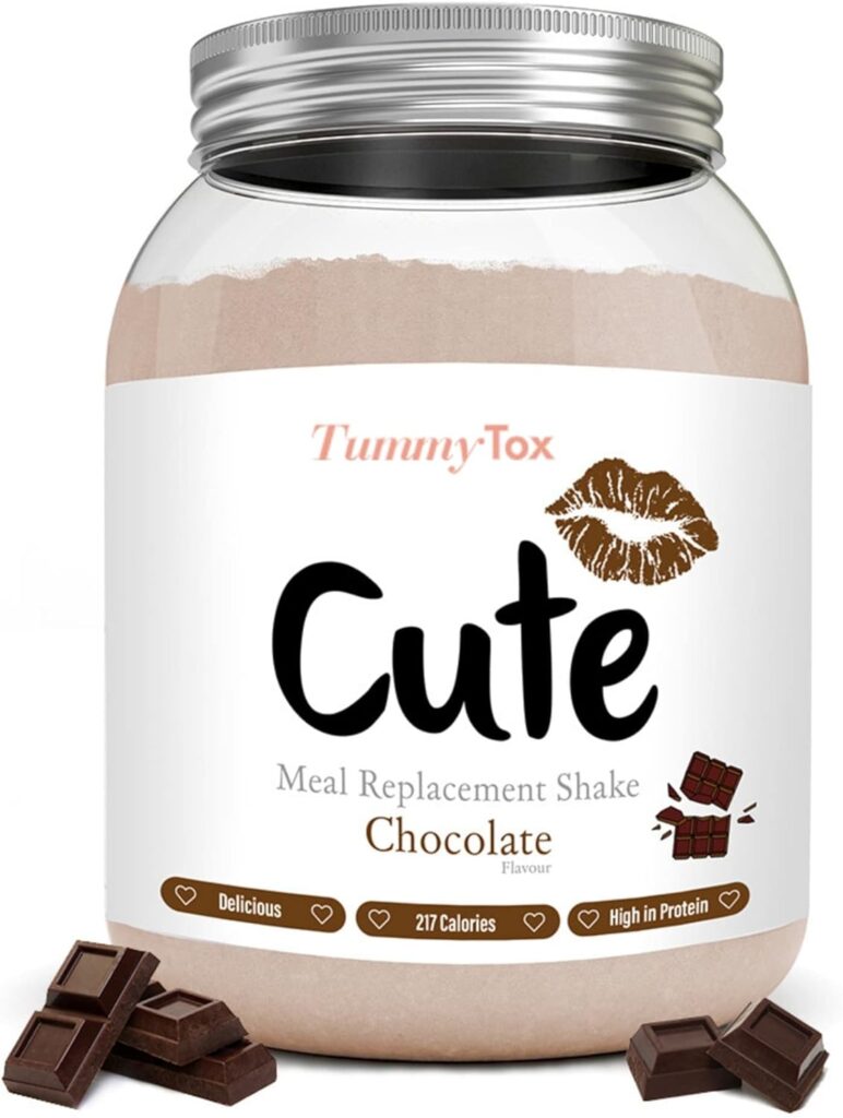 Cute Nutrition Chocolate Meal Replacement Shake - Diet Shake for Women 500g - Bonus E-book with Exercise Plan - By TummyTox