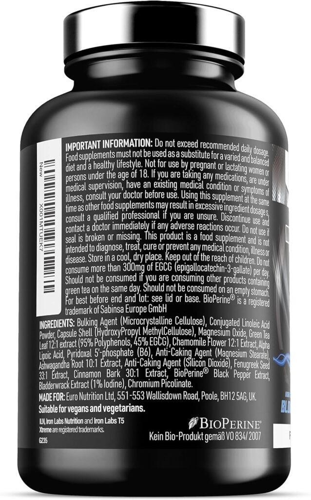 Iron Labs T5 Xtreme Night - Potent Overnight Formulation - Keto Friendly - with CLA, Green Tea, Chromium  Alpha Lipoic Acid (60 Vegan Capsules)