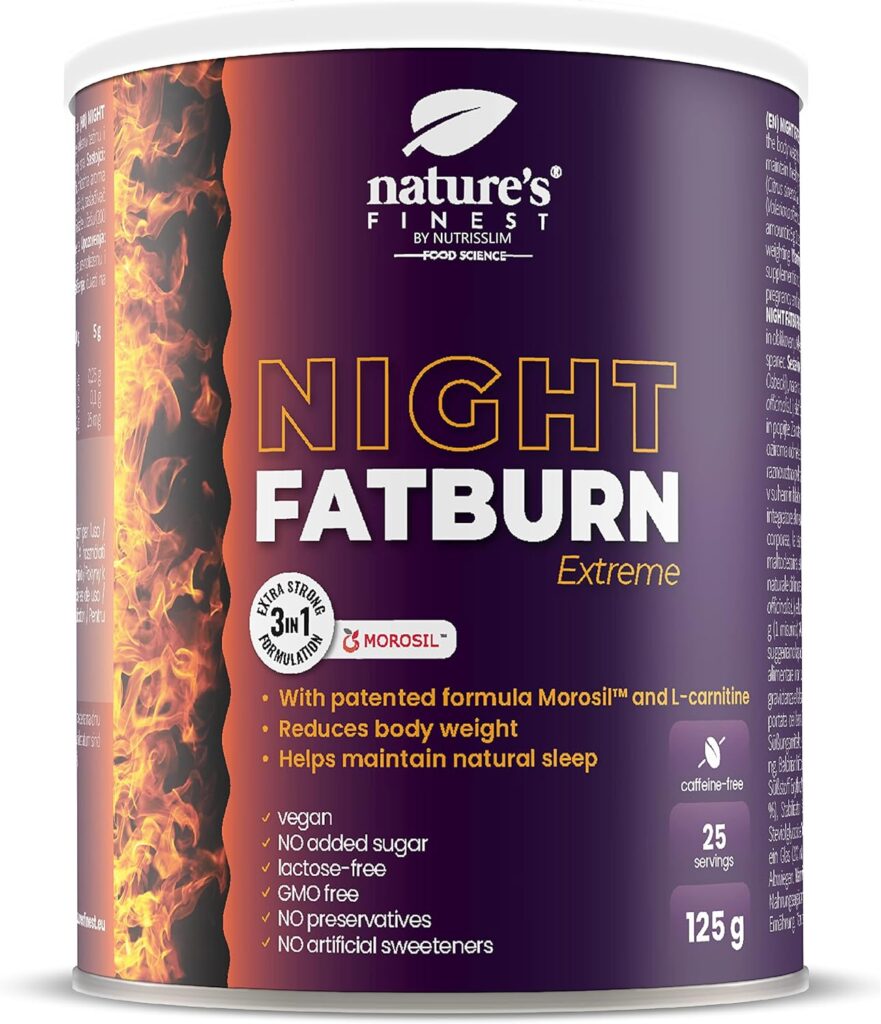 Natures Finest Night FatBurn Extreme | Weight Loss Supplement to Slim Fast | Proven and 3rd Party Tested Fat Burner with Morosil, L-carnitine and Valerian | Lose Weight While You Sleep