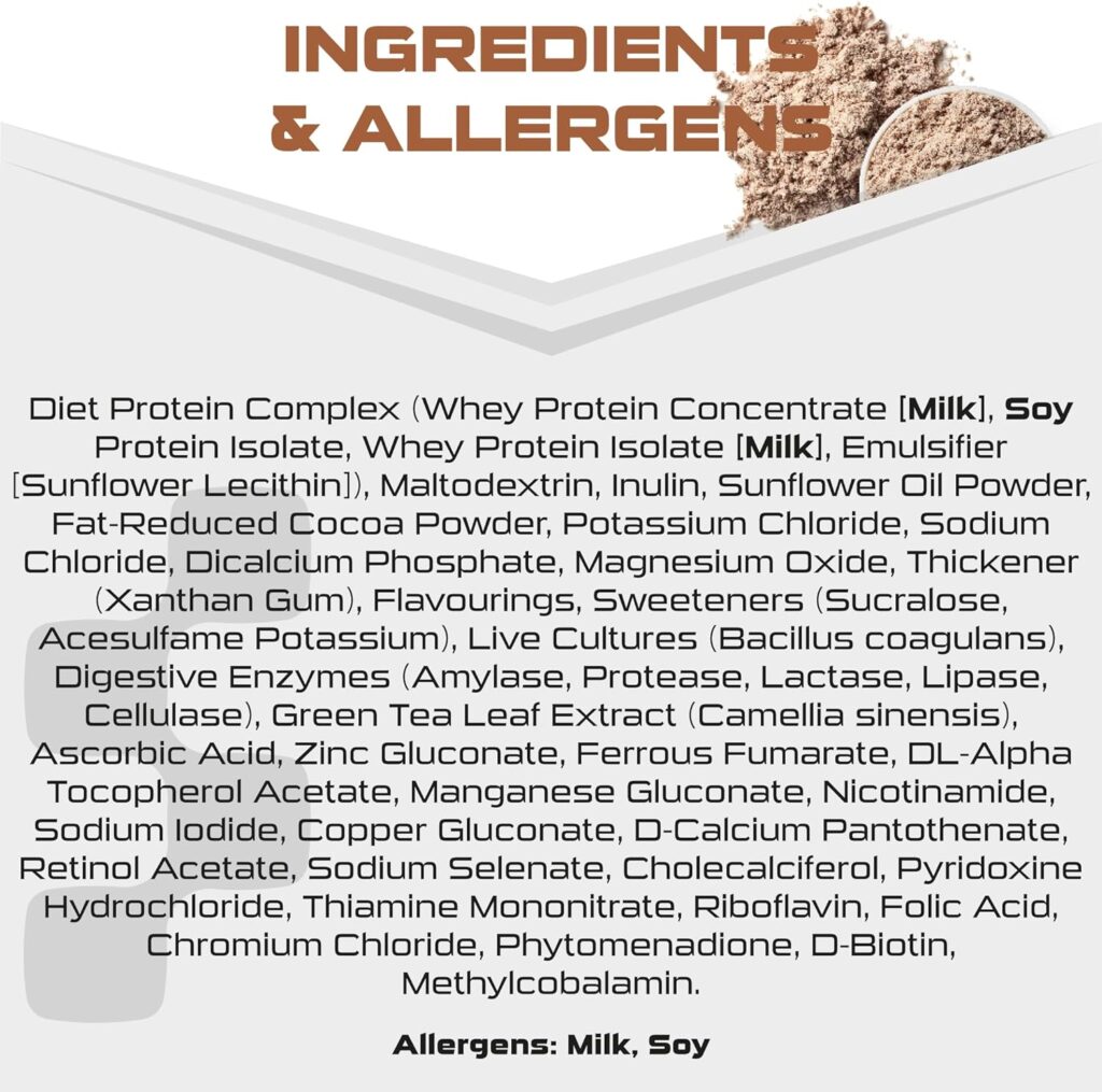 SCI-MX Diet Meal Replacement Shake - Chocolate Flavour - High Protein Shake + 24 Essential Micronutrients - Non-GMO - 1KG (18 servings) 209 calories  26g of protein per serving