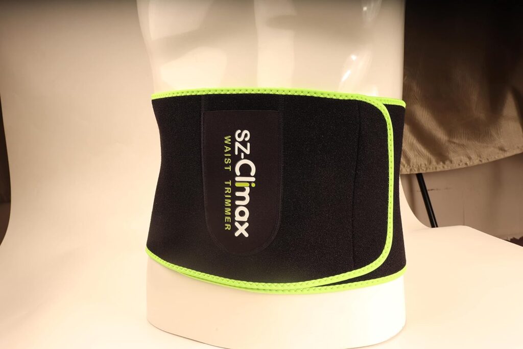 SYXUPAP Waist Trimmer - Waist Trainer Neoprene Sauna Sweat Belt, Back Support, Best Abdominal Fitness Trainer for Men  Women - Running and Workout Green